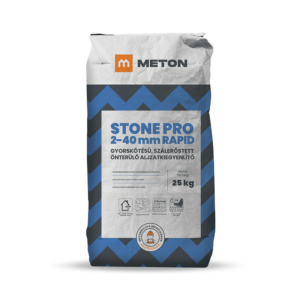 Meton STONE PRO 2-40 Rapid, gyorskötésű, szálerősített önterülő aljzatkiegyenlítő 25 kg
